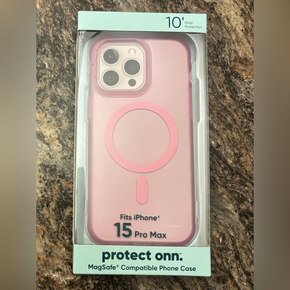 Pink iPhone 15 Pro Max Case, Works with MagSafe Hybrid Shockproof Slim Thin Cvr